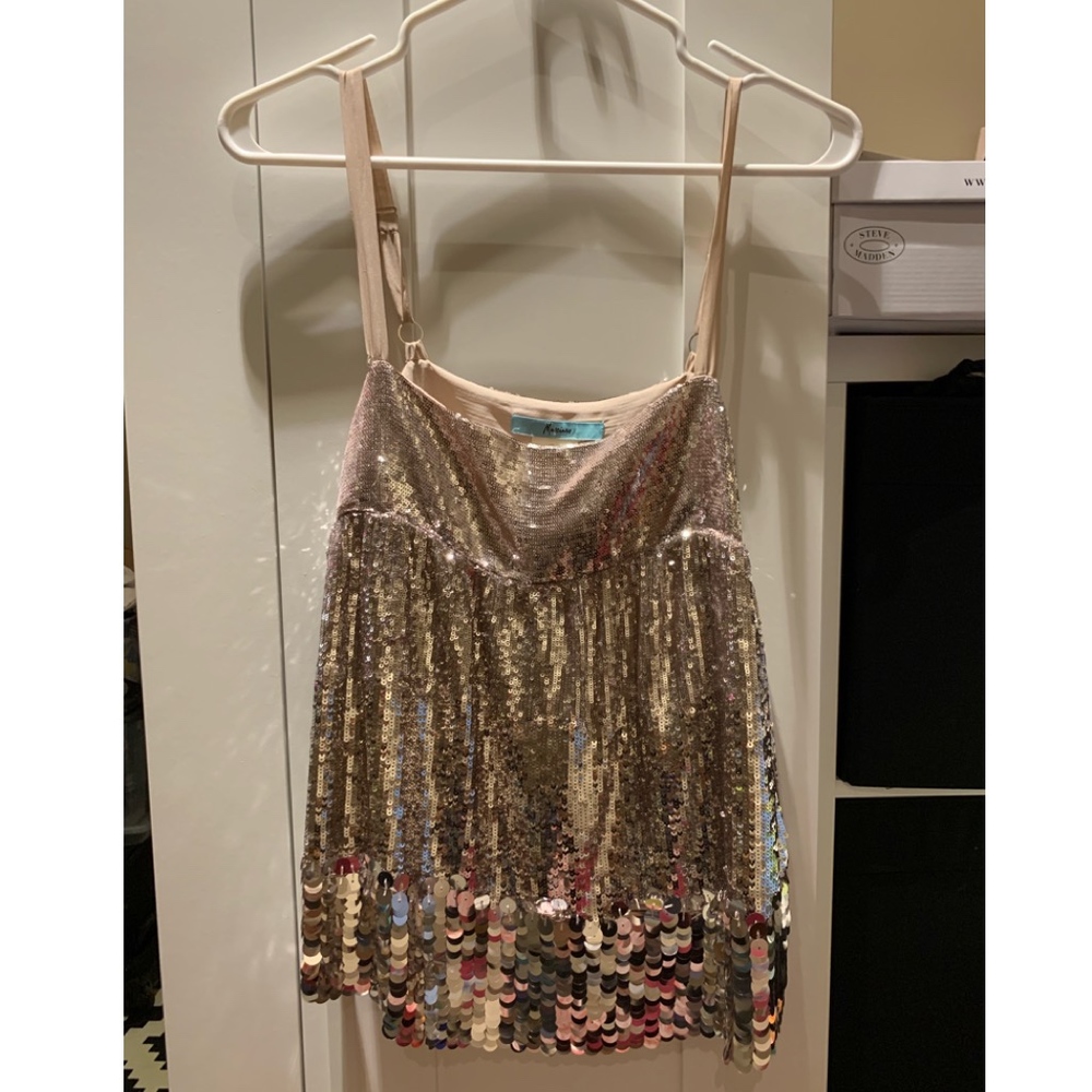 MARCIANO SEQUIN TOP - SIZE SMALL